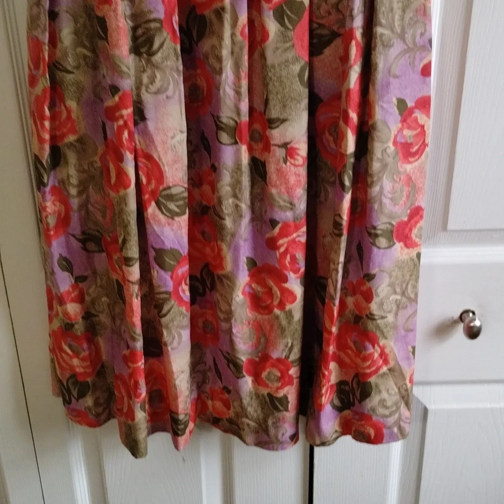 Vintage floral pleated maxi skirt Pendalton size 8 festival - Picture 11 of 11
